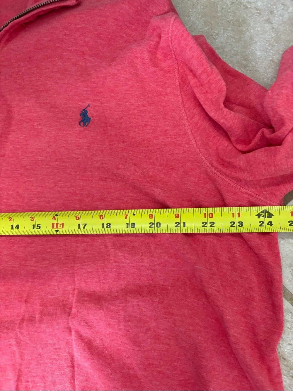Polo Ralph Lauren salmon Cotton Quarter-Zip Sweater size large